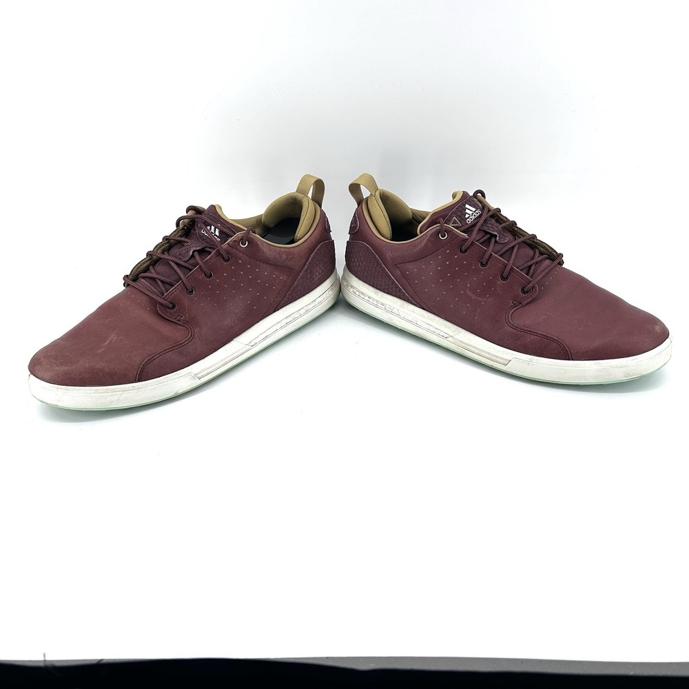 Adidas Adicross Golf Shoes Mens 12 Burgundy Leather Streetwear Casual - Picture 5 of 11